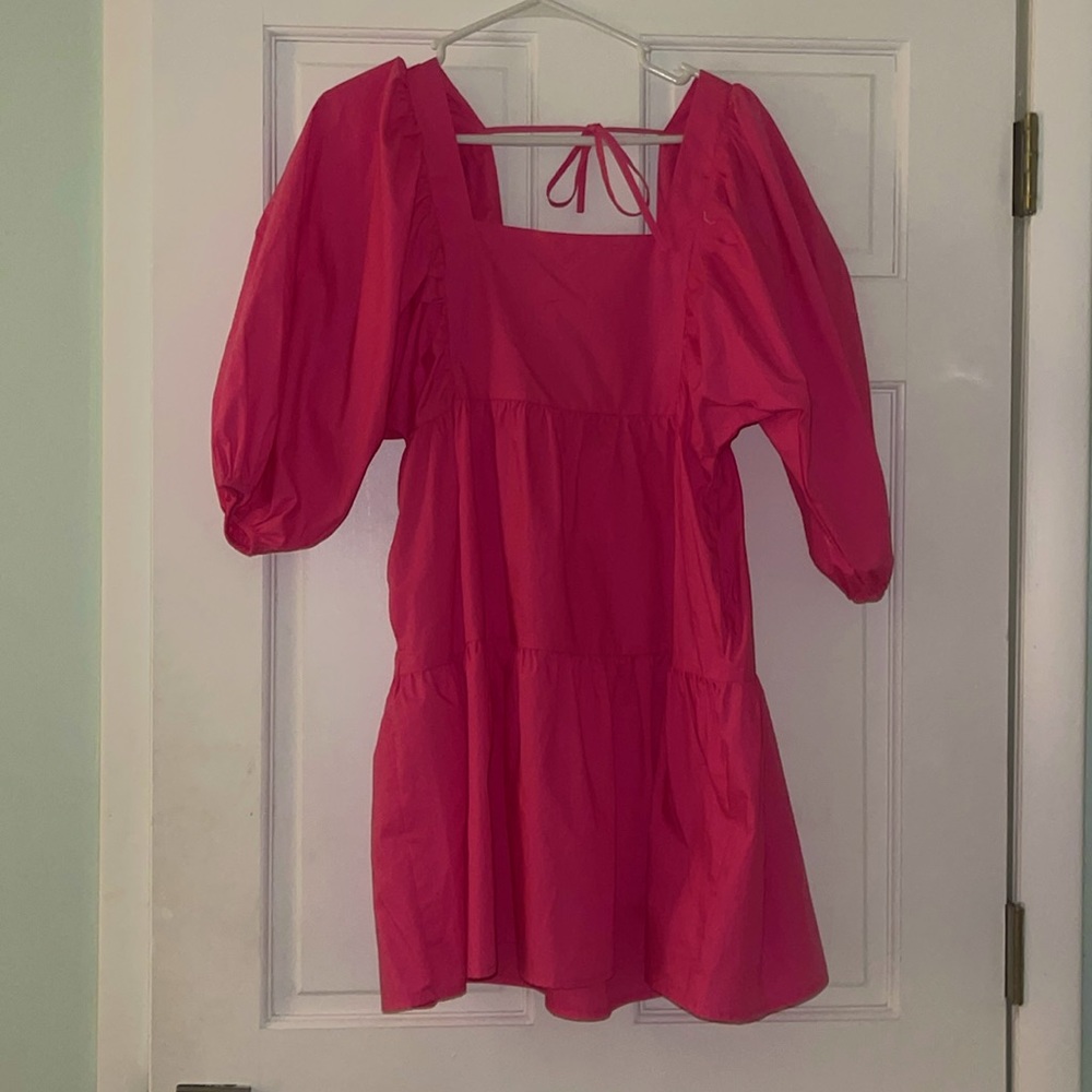 target, a new day, pink flowy dress